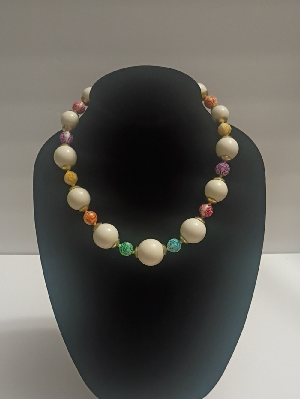 Vintage Signed Hong Kong Choker Necklace Statement Rare Estate Mid Century